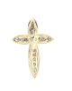Diamond Crossover Cross Pendant on Yellow Gold